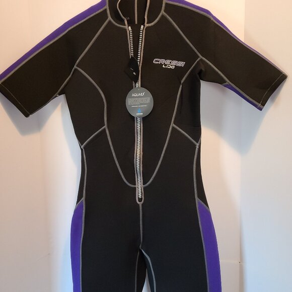 CRESSI LIDO SHORTY WETSUIT 2mm-SZ L4  PURPLE/BLACK - Picture 7 of 13